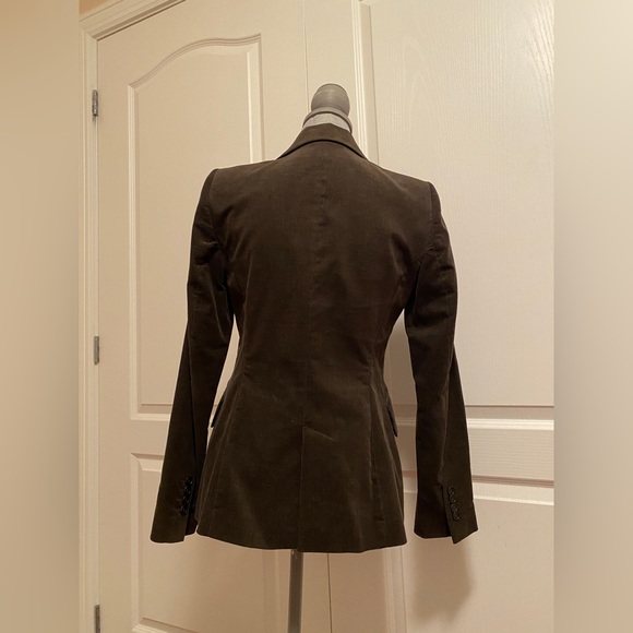 Zara Fall Corduroy Blazer US 6 - NWOT Brown/Green - Picture 3 of 11